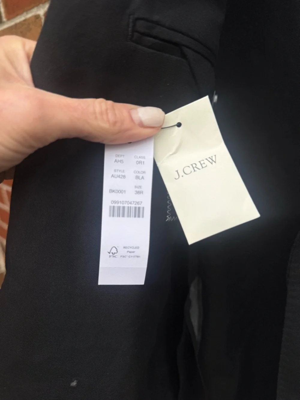 NWT J.Crew Ludlow Baird McNutt Irish Linen Blazer Sport Coat Black 38R